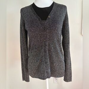 🎾August Silk Black & Silver Shimmery Sweater Set